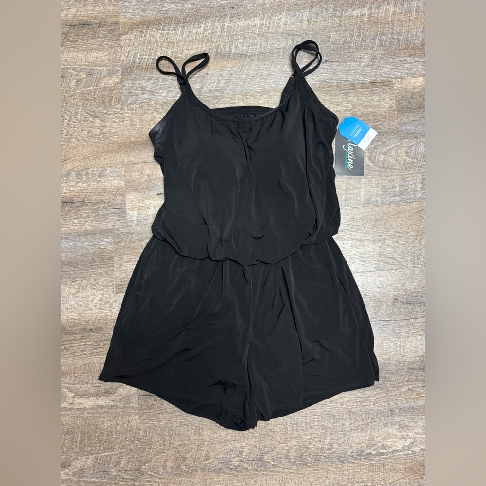 New with tags size 18w Maxine Of Hollywood Women's Romper One Piece Swimsuit